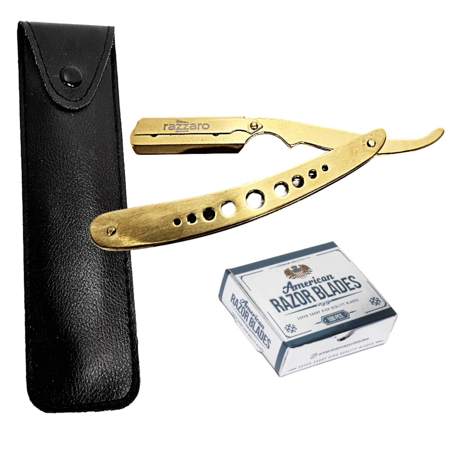 Razzaro Straight Razor Gold + 100 American Razor Blades Kopen?
