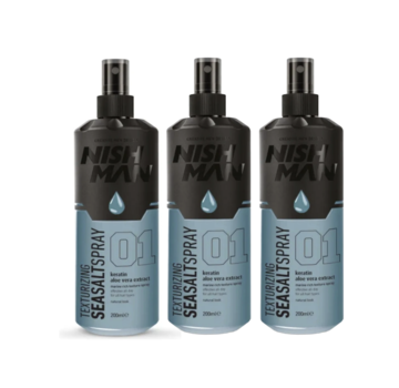 Nish Man Seasalt Spray 200ml - 3 STUKS