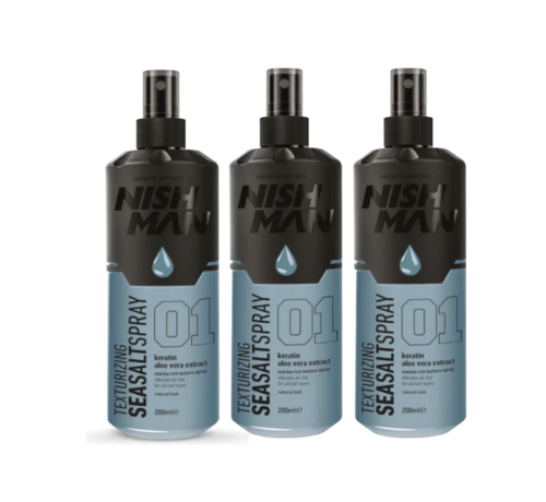 Nish Man Seasalt Spray 200ml - 3 STUKS