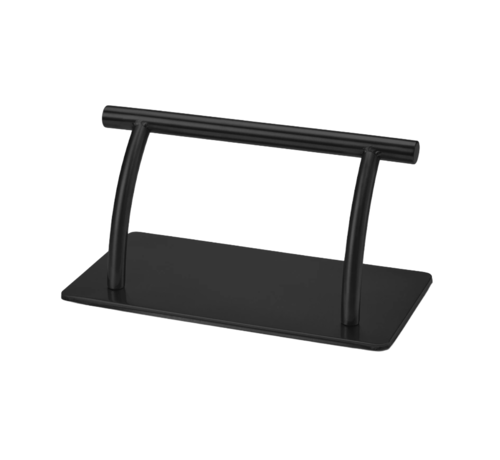 Bratt Voetensteun Plate. Mat Zwart