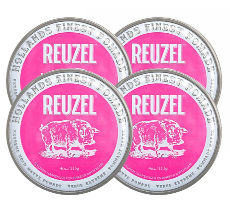 Pomade Extreme Hold Matte Pink 113g - 4 STUKS