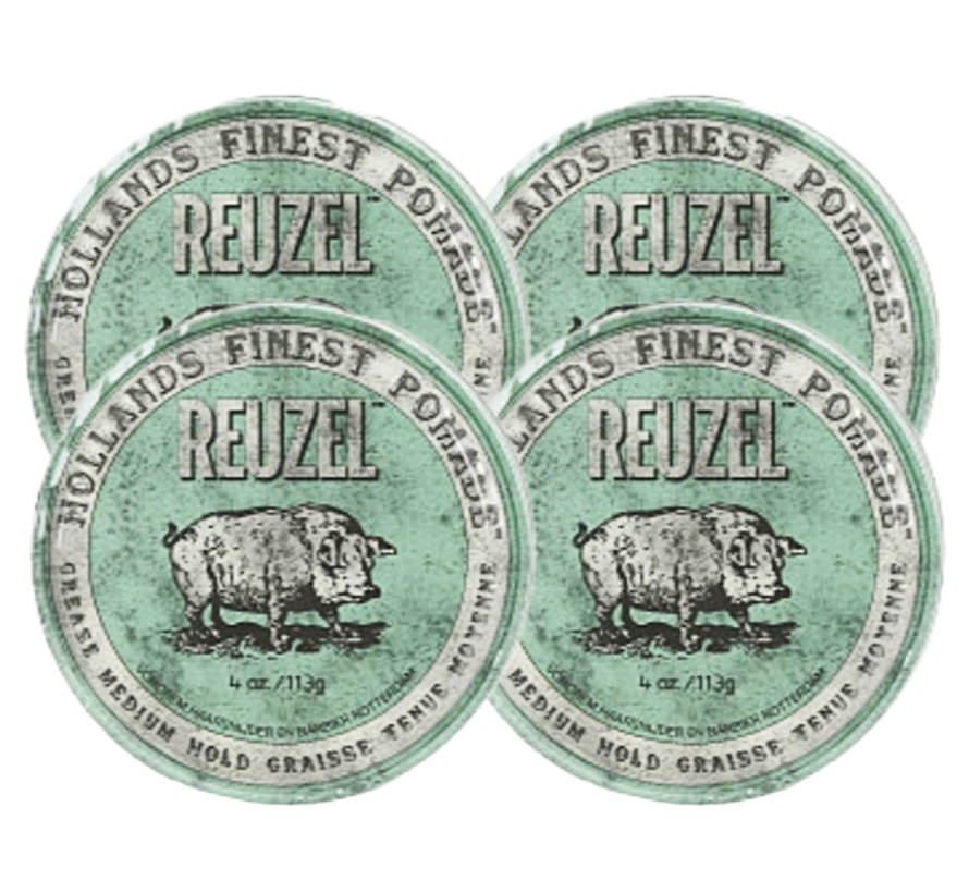 Pomade Green Medium Hold 113 gram - 4 STUKS