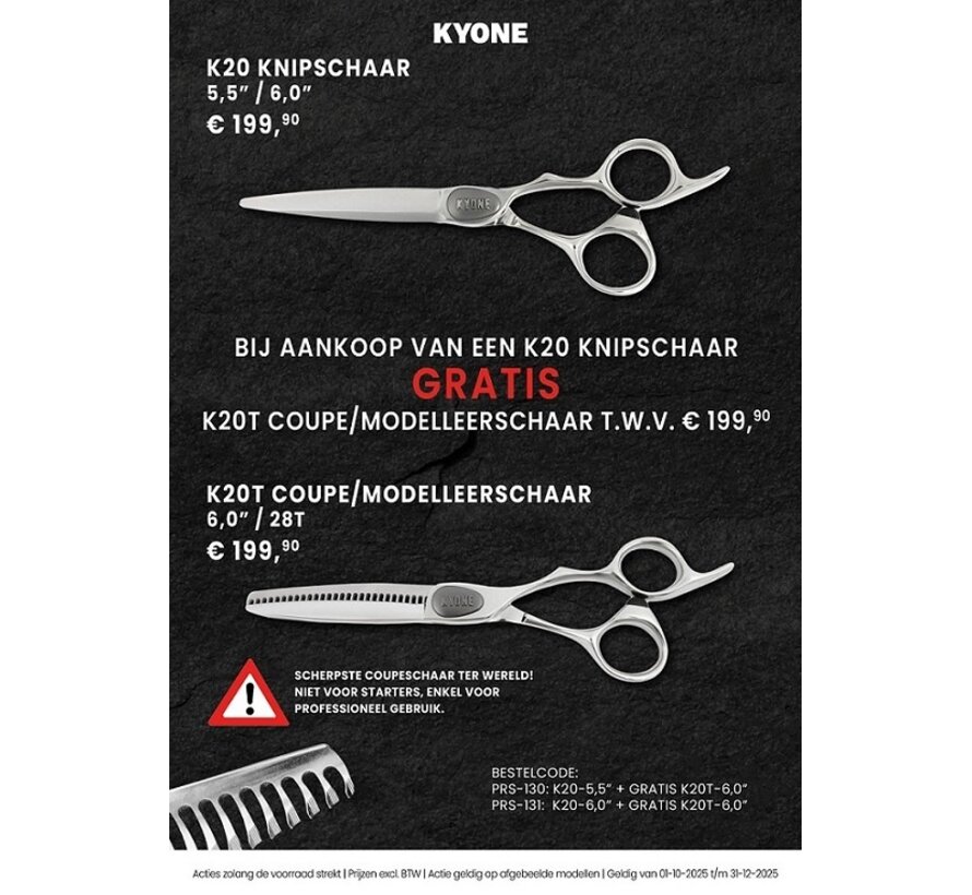 K20- knipschaar + gratis K20T-coupeschaar - PROMO