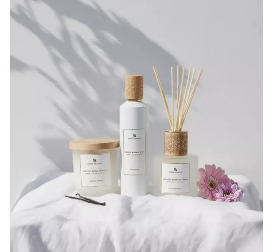 SWISS ARABIAN THE FIRST BLOOM OF SPRING PEONY+ LILY OF VALLEY - REED DIFFUSER- 200ML