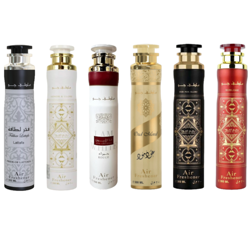 LATTAFA Air Freshener Set  6 Stuks Assorti