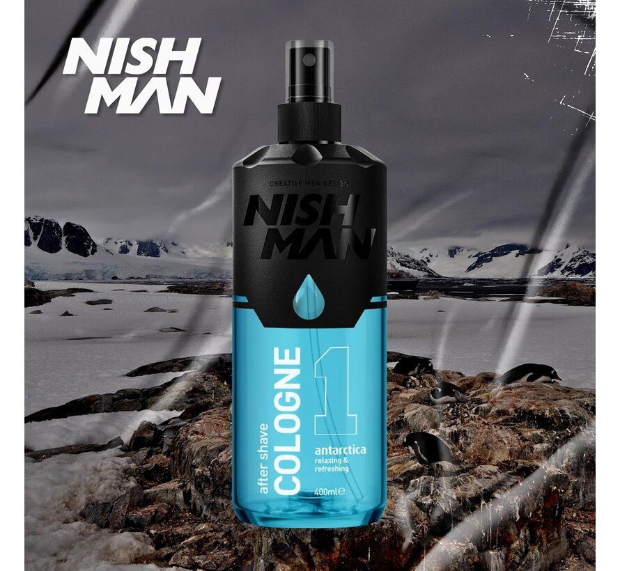 After Shave Cologne 01 ANTARTICA 400ml - 12 STUKS