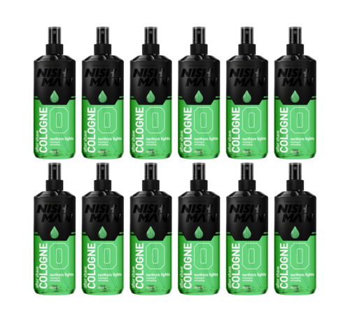 Nish Man Aftershave Cologne 0 Northern Lights 400ml - 12 STUKS