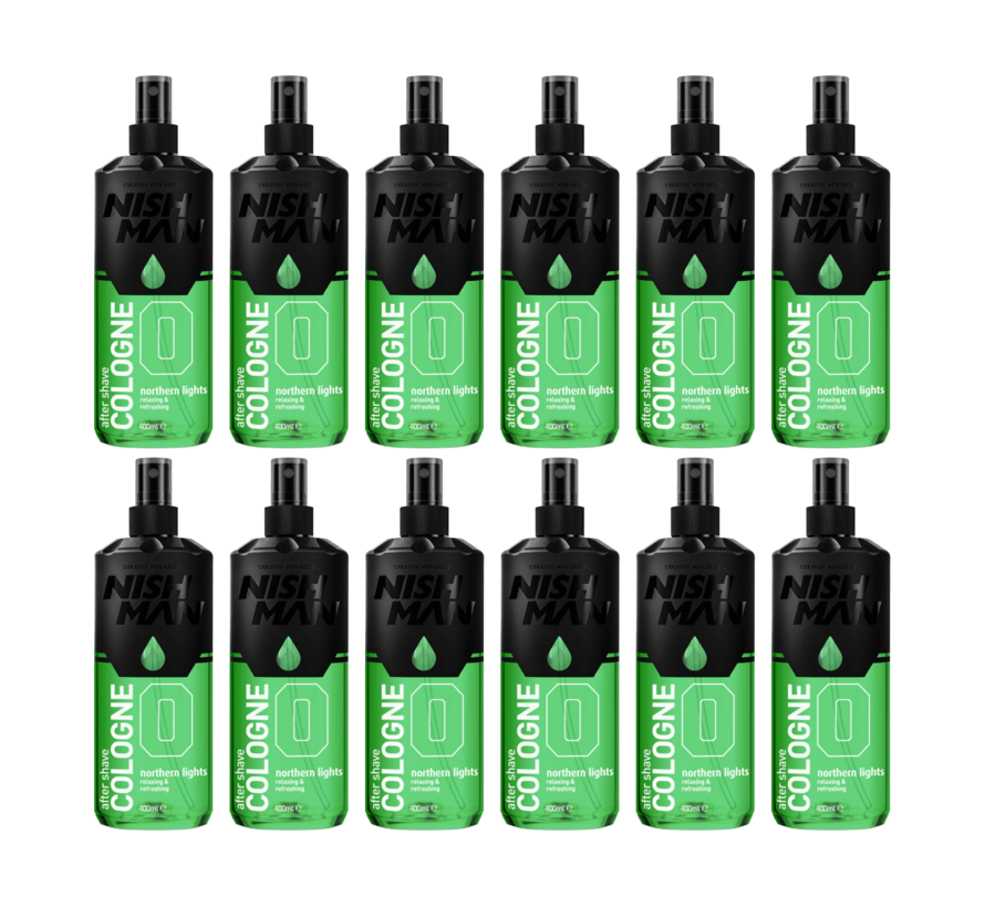Aftershave Cologne 0 Northern Lights 400ml - 12 STUKS