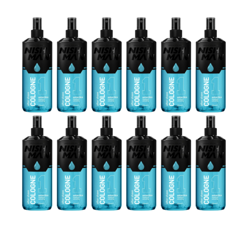 Nish Man After Shave Cologne 01 ANTARTICA 400ml - 12 STUKS