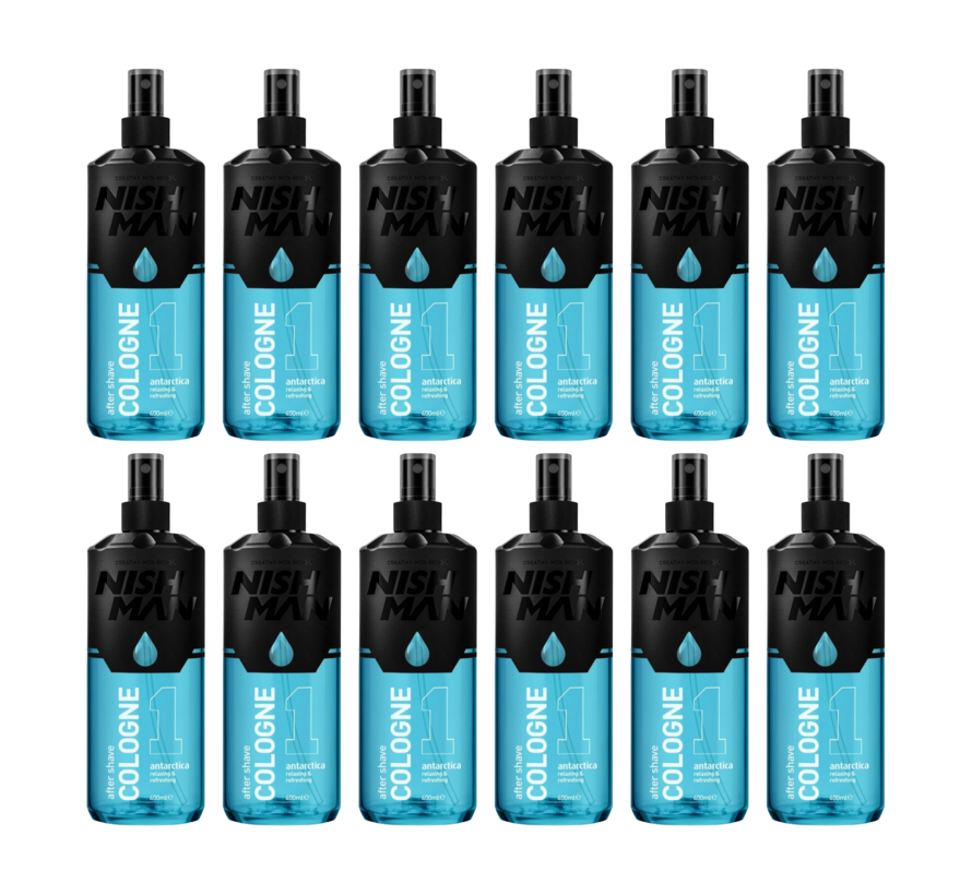After Shave Cologne 01 ANTARTICA 400ml - 12 STUKS