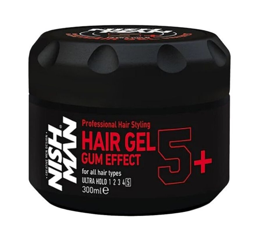 Nish Man Hair Gel Gum Effect 5+ 300ML