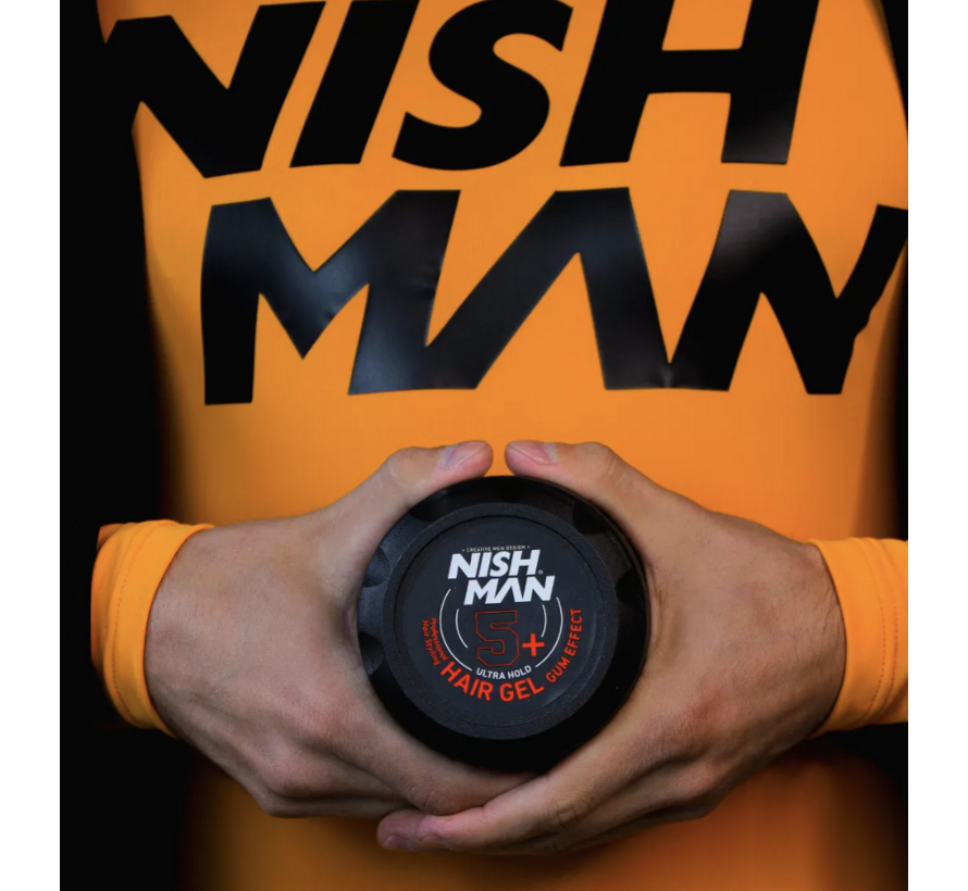 Nish Man Hair Gel Gum Effect 5+ 300ML - 4 STUKS