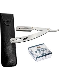 Razzaro Straight Razor Silver + 100 American Razor Blades  -