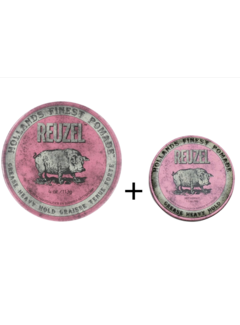 Reuzel Pomade Pink Heavy Hold 113 gram + GRATIS Pomade Pink Heavy Hold 35 gram