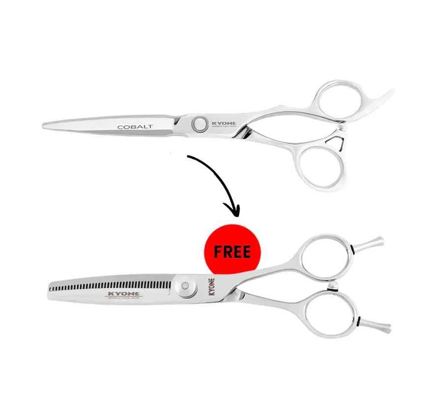 Promo! 1710 Cobalt Kappersschaar + Gratis E45T Coupeschaar