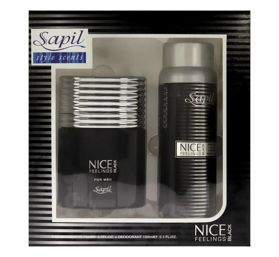 NICE FEELINGS BLACK - FOR MEN GIFTSET