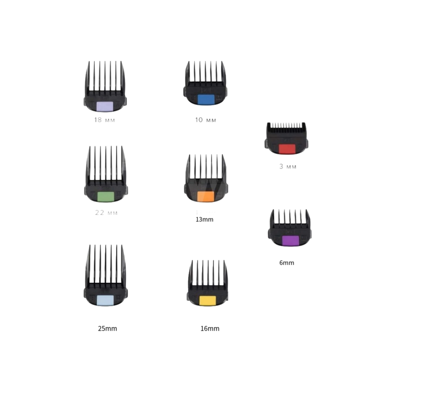 FreshFade Clipper Guards 8 Pcs Set #GUARD-2 - TWEEDE KANSJE