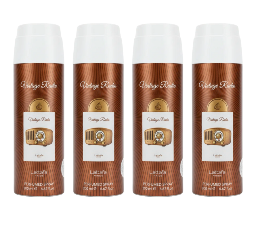 Vintage Radio Deodorant 200ml - 4 STUKS