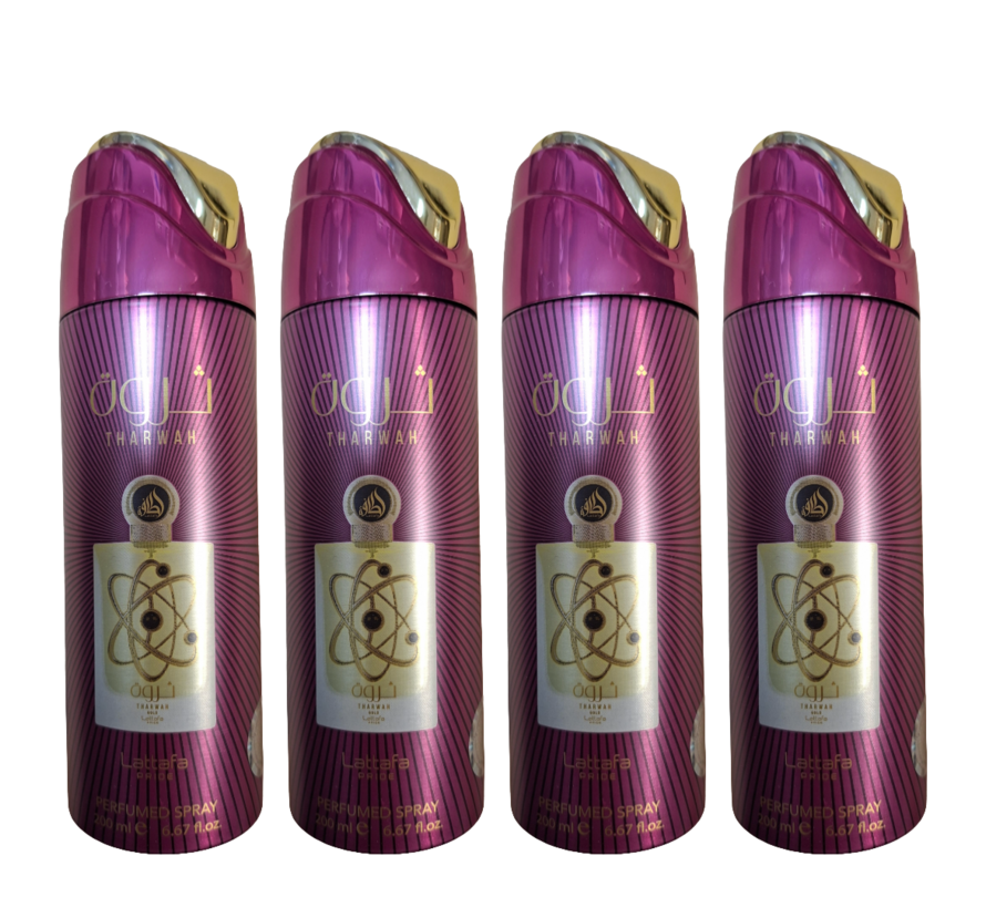 Tharwah Gold Deodorant 200ml - 4 STUKS