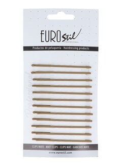 Eurostil Bronze Matte Schuifspeldjes 65 mm - 12 Stuks