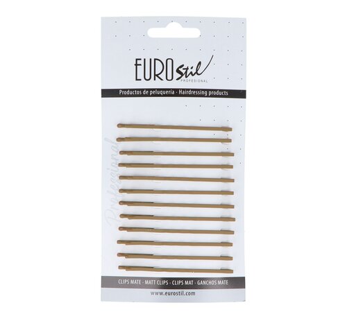 Eurostil Bronze Matte Schuifspeldjes 65 mm - 12 Stuks