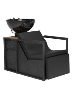 Mirplay Wasunit Basil BLACK Zwarte Waskom  - Elektrische voetensteun