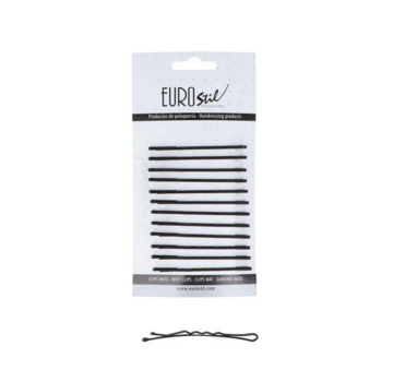 Eurostil Zwarte Matte Schuifspeldjes 65 mm - 12 Stuks