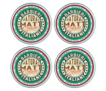 Barbieri Italiani Natural Matt Cream 100ml - 4 STUKS