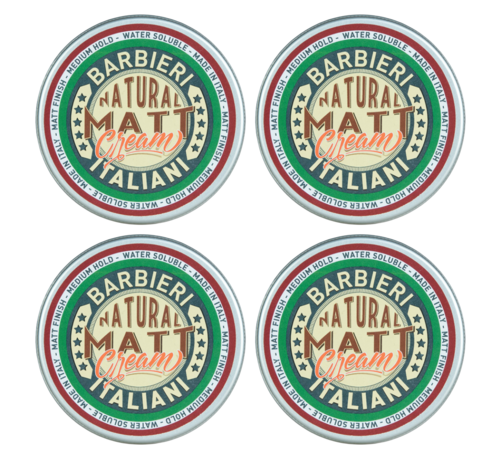 Barbieri Italiani Natural Matt Cream 100ml - 4 STUKS