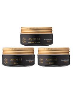 AMOERI Beard & Mustache Balm 100ml  - 3 STUKS