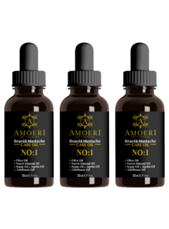 AMOERI BIO Beard Oil 30ml - 3 STUKS