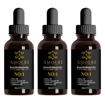 AMOERI BIO Beard Oil 30ml - 3 STUKS
