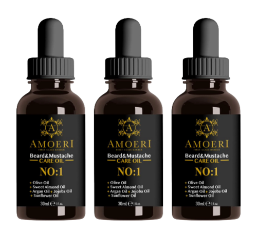 AMOERI BIO Beard Oil 30ml - 3 STUKS