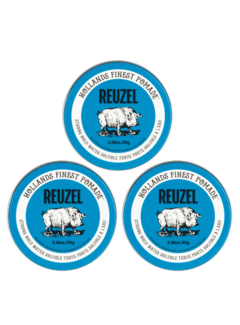 Reuzel Blue High Shine Strong Hold Pomade 95gr. -  3 STUKS NEW!