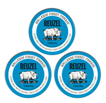 Reuzel Blue High Shine Strong Hold Pomade 95gr. -  3 STUKS NEW!