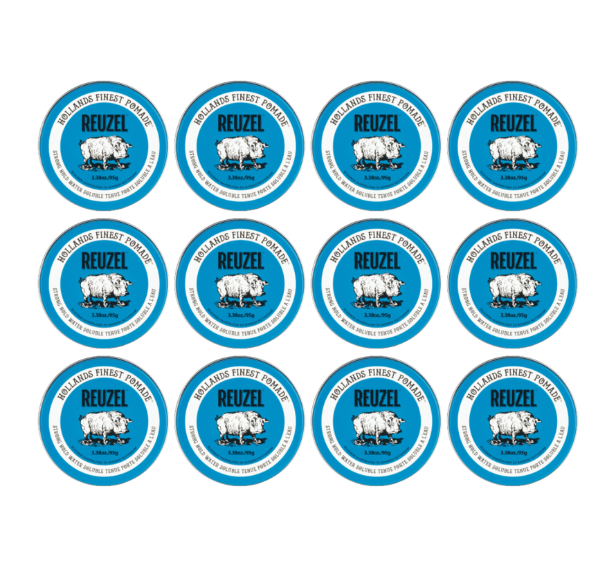 Blue High Shine Strong Hold Pomade 95gr. -  12 STUKS NEW!