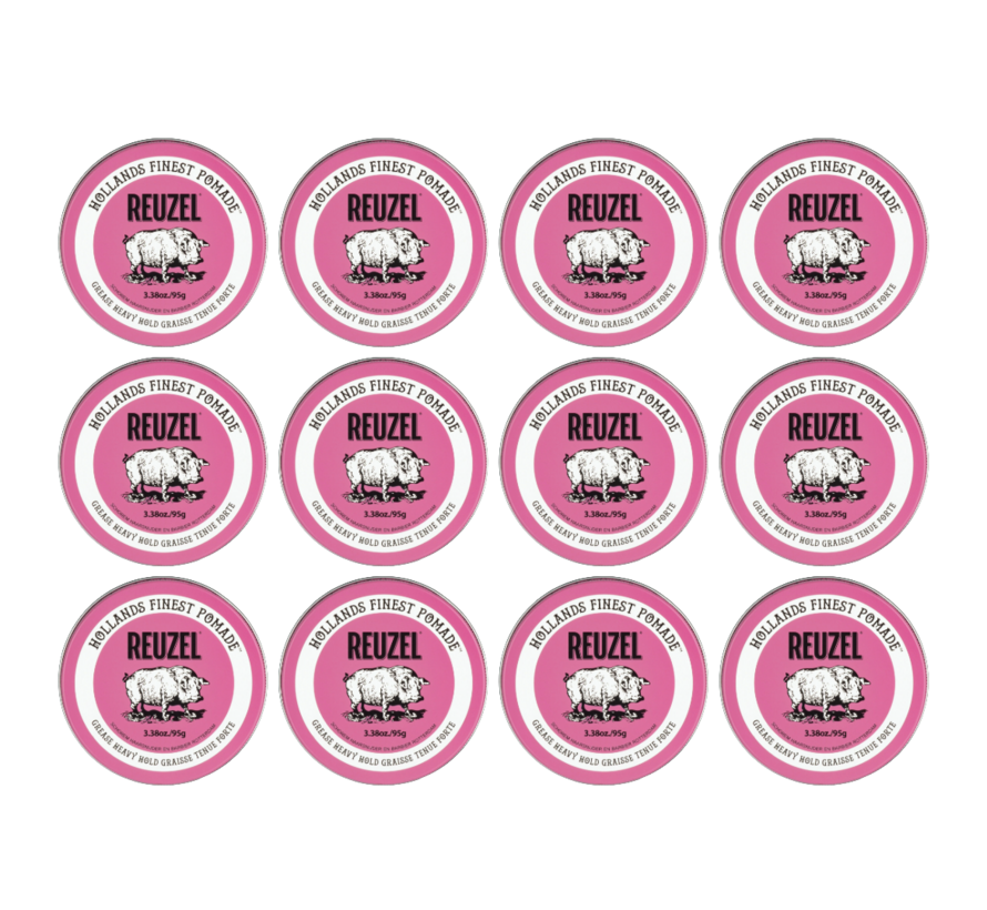 Pomade Pink Grease Heavy Hold 95 gr.  Per12 STUKS NEW!