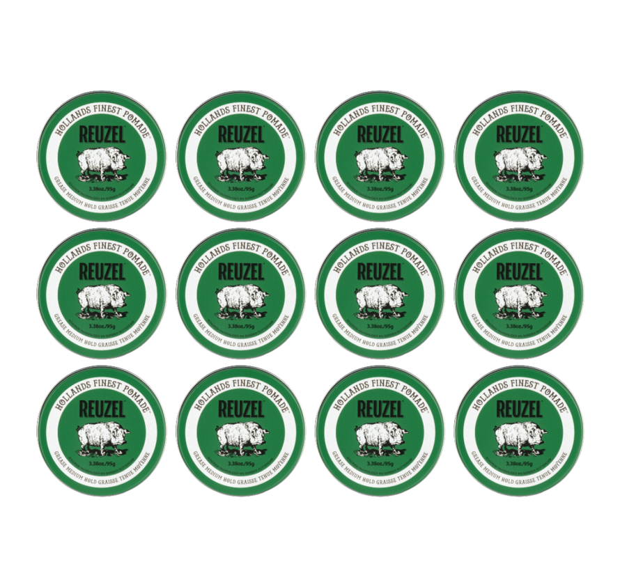 Pomade Green Medium Hold 95 gr. 12 STUKS NEW!