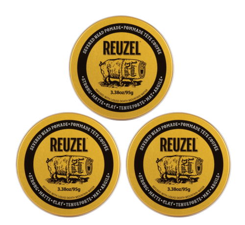 Reuzel Liquid - Death Severed Head Clay Pomade  95.8Gr. Per 3 Stuks NEW!