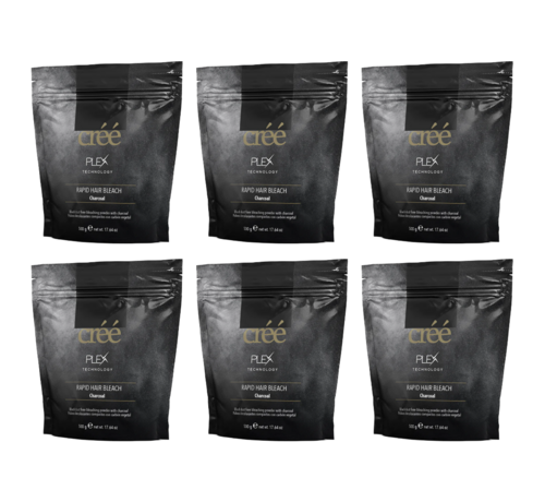 Créé Professional Rapid Hair Bleach CHARCOAL Blondeerpoeder 500 Gr. - 6 STUKS