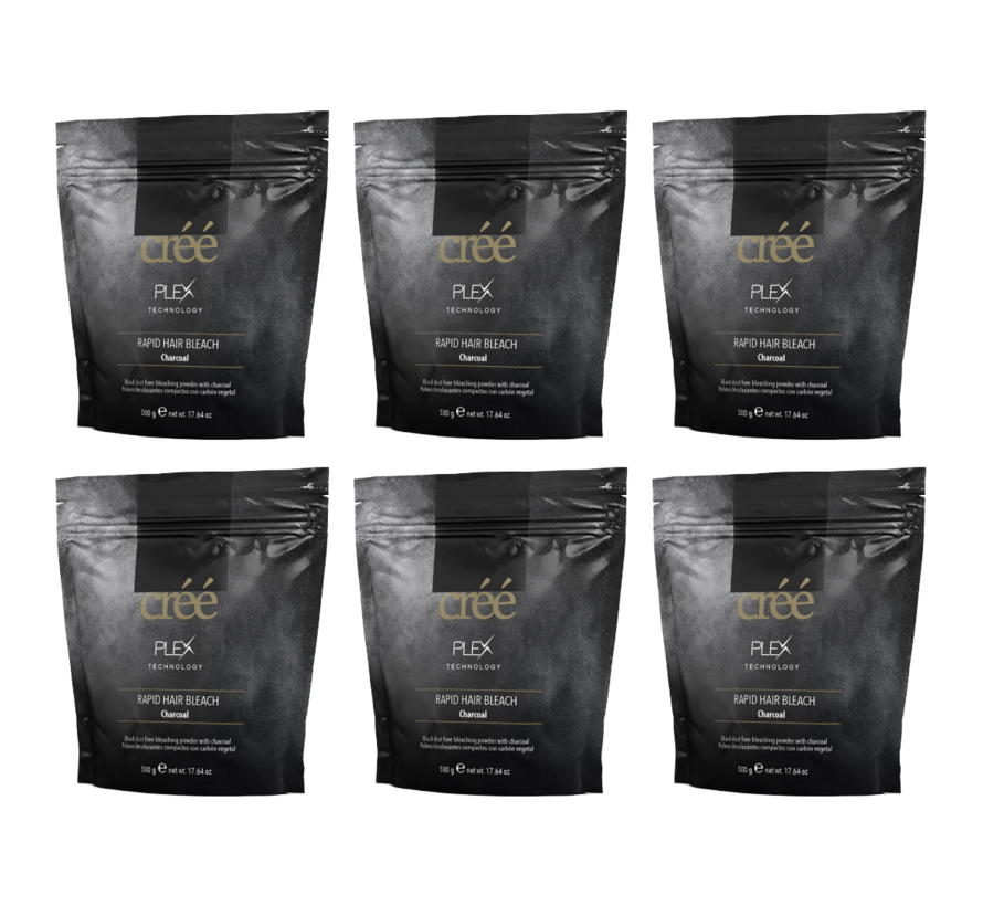 Rapid Hair Bleach CHARCOAL Blondeerpoeder 500 Gr. - 6 STUKS