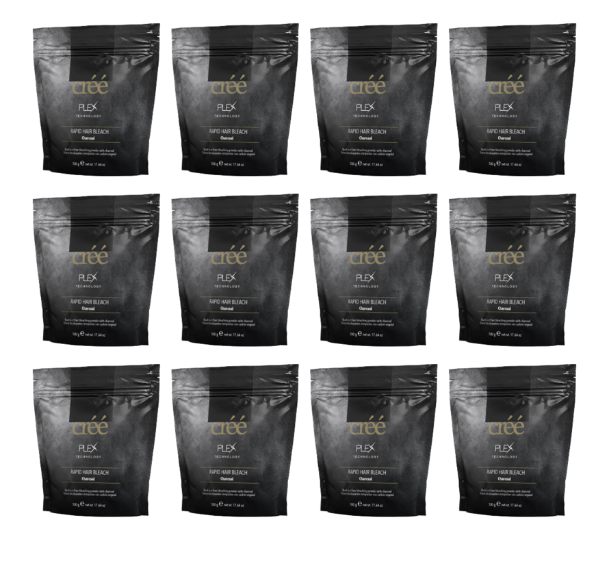 Rapid Hair Bleach CHARCOAL Blondeerpoeder 500 Gr. - 12 STUKS