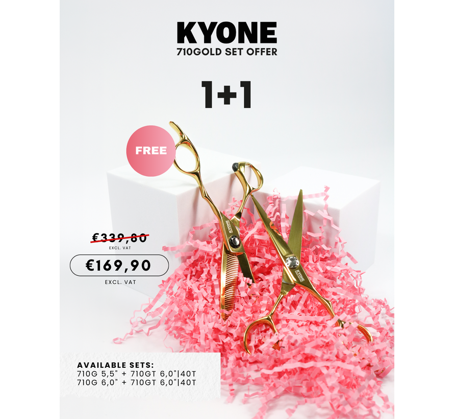 Promo! 710 Gold- knipschaar + gratis 710T Gold- coupeschaar