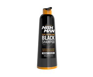 Nish Man Hair and Beard Care Black Shampoo 200ml