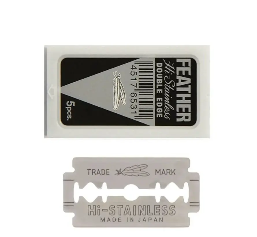Safety Double Edge Razor + 1 Pakje Feather Scheermesjes