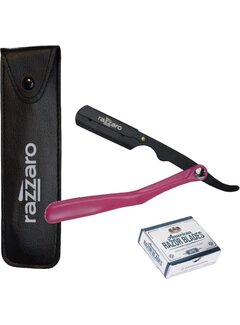 Razzaro Figaro Straight Razor Pink + 100 American Razor Blades