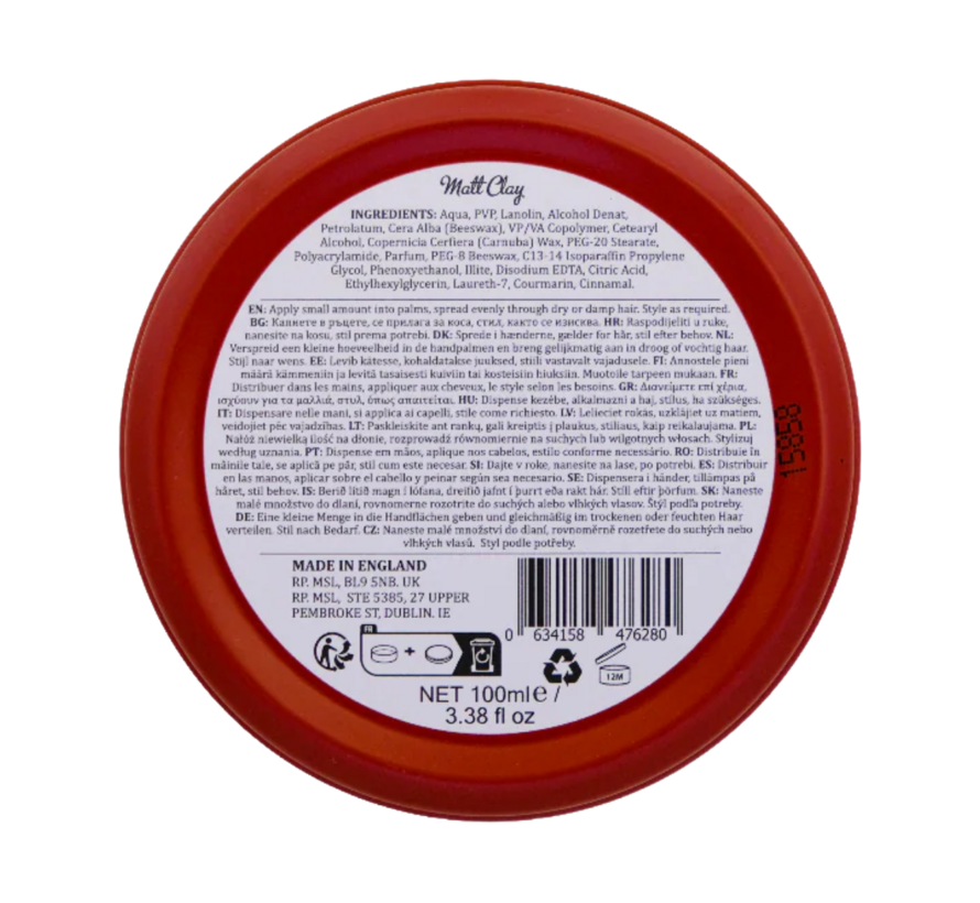 Matt Clay 100ml - 3 STUKS