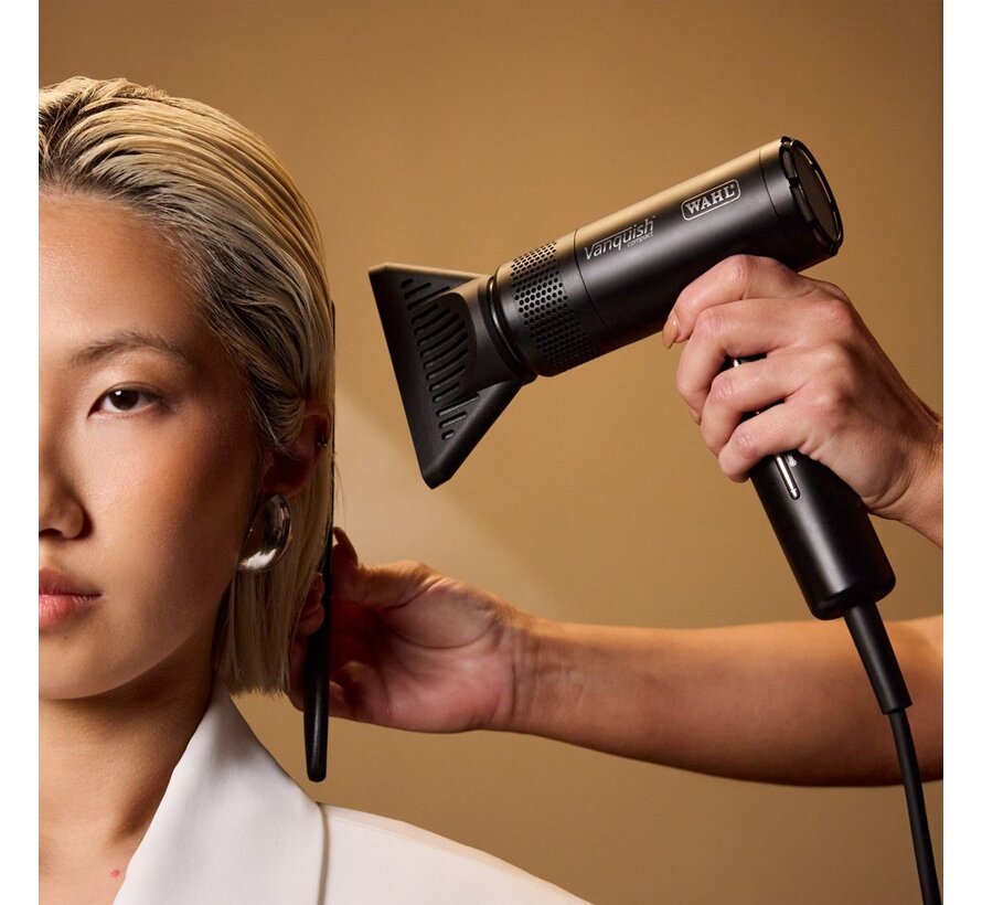 Haardroger Vanquish Compact Zwart + Gratis Diffuser