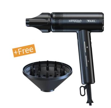 Wahl Haardroger Vanquish Compact Zwart + Gratis Diffuser