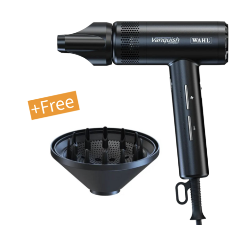 Wahl Haardroger Vanquish Compact Zwart + Gratis Diffuser